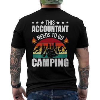 This Accountant Needs To Go Camping Cpa Accountants Men's Back Print T-shirt | Mazezy