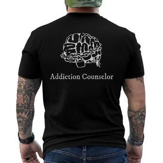 Addiction Counselorgift Idea Substance Abuse Men's Back Print T-shirt | Mazezy