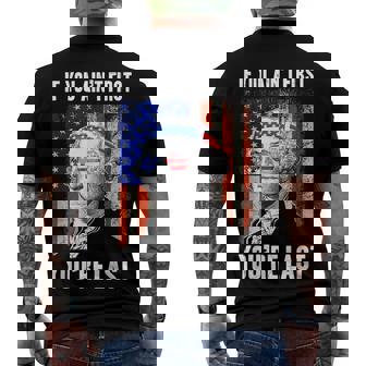 If You Aint First Youre Last George Washington Sunglasses Men's T-shirt Back Print | Seseable UK