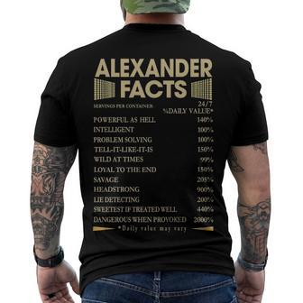 Alexander Name Alexander Facts Men's T-Shirt Back Print - Seseable