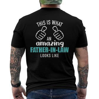 Mens This Is What An Amazing Father In Law Looks Like Men's Back Print T-shirt | Mazezy