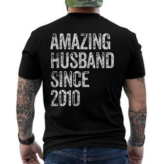 Amazing Husband 2010 12 Years Wedding Anniversary Men's Back Print T-shirt | Mazezy