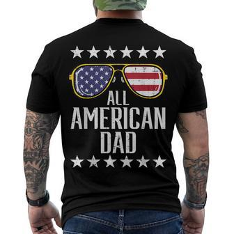 All American Dad 4Th Of July Memorial Day Matching Family Men's T-shirt Back Print - Seseable
