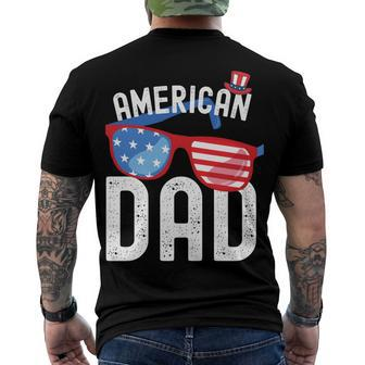 American Dad 4Th Of July Sunglasses Usa Patriotic Flag Men's T-shirt Back Print - Seseable