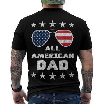All American Dad Fathers Day 4Th Of July American Pride Men's T-shirt Back Print - Seseable