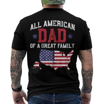 All American Dad Usa Flag 4Th Of July Fourth Patriot Men Zip Men's T-shirt Back Print - Seseable