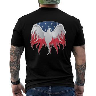 American Flag Eagle Usa Illustration Men's Back Print T-shirt | Mazezy
