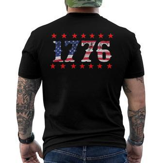 American Flag Usa United States America Independence Men's Back Print T-shirt | Mazezy