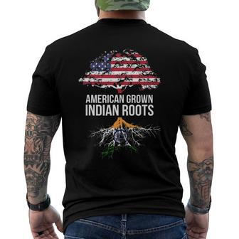 American Grown With Indian Roots - India Tee Men's Back Print T-shirt | Mazezy