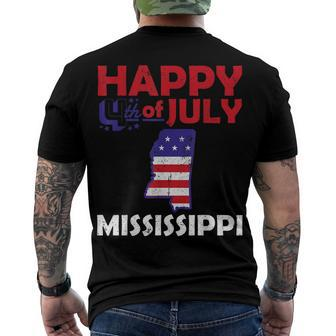 American Independence Day 4Th July Veteran Mississippi Men's T-shirt Back Print - Seseable