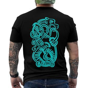 Ancient Viking Dragon Amulet For Nordic Lore Lovers V3 Men's T-shirt Back Print - Seseable