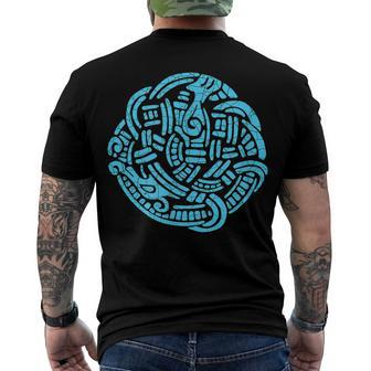 Ancient Viking Serpent Amulet For Nordic Lore Lovers V2 Men's T-shirt Back Print | Seseable CA