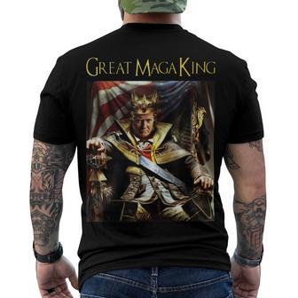 Anti Joe Biden Ultra Maga The Return Of The Great Maga King Men's Crewneck Short Sleeve Back Print T-shirt | Favorety