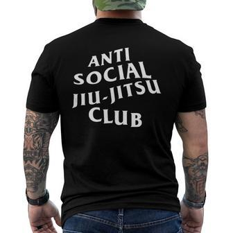 Anti Social Jiu Jitsu Bjj Men's Back Print T-shirt | Mazezy