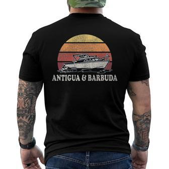Mens Antigua And Barbuda Vintage Boating 70S Retro Boat Men's Back Print T-shirt | Mazezy