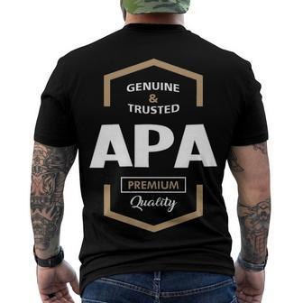 Apa Grandpa Genuine Trusted Apa Premium Quality Men's T-Shirt Back Print - Seseable
