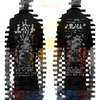 As A Marina I Have A 3 Sides And The Side You Never Want To See Men's Crewneck Short Sleeve Back Print T-shirt | Seseable CA