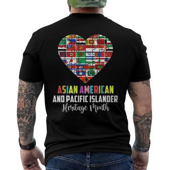 Asian American And Pacific Islander Heritage Month Heart Men's Back Print T-shirt | Mazezy DE