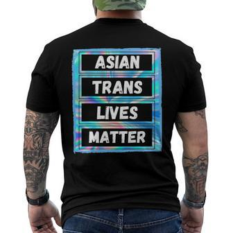 Asian Trans Lives Matter Lgbtq Transsexual Pride Flag Men's Back Print T-shirt | Mazezy