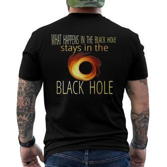 Astronomy Astrophysics Black Hole Adult Humor Men's Back Print T-shirt | Mazezy
