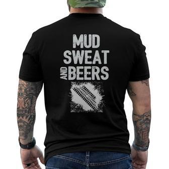 Atv Mud Sweat And Beers Off Roading Men's Back Print T-shirt | Mazezy