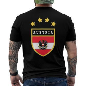 Austria Coat Of Arms Tee Flag Souvenir Vienna Men's Back Print T-shirt | Mazezy