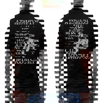Awesome Dads Have Beards Tattoos And Ride Motorcycles V2 Men's T-shirt Back Print | Seseable FR