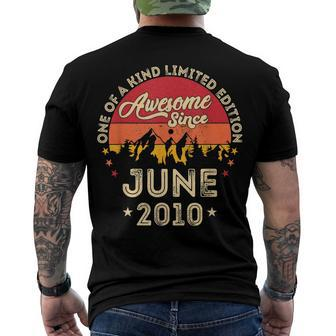 Awesome Since June 2010 Vintage 12Th Birthday V2 Men's Back Print T-shirt | Mazezy