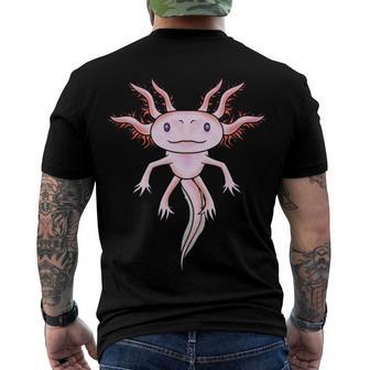 Axolotl Cute Men's Crewneck Short Sleeve Back Print T-shirt | Favorety DE