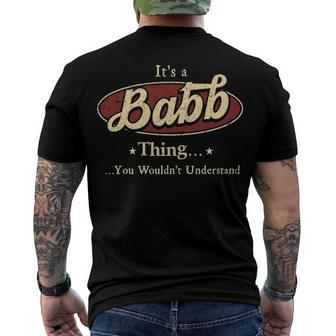 Babb Name Print T Shirts Shirts With Names Babb Men's T-Shirt Back Print - Seseable