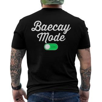 Baecay Mode On Vacation Baecation Matching Couples Men's Back Print T-shirt | Mazezy