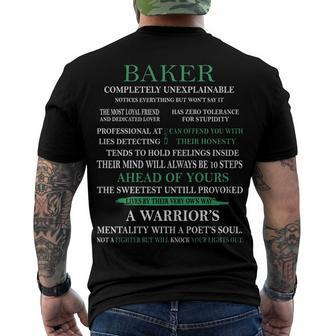 Baker Name Baker Completely Unexplainable Men's T-Shirt Back Print - Seseable