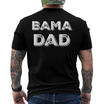 Bama Dad Alabama State Fathers Day Men's Back Print T-shirt | Mazezy