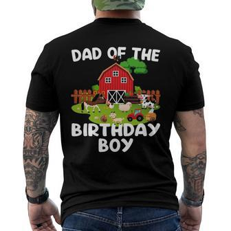 Barnyard Birthday Farm Animals Dad Birthday Boy Men's Back Print T-shirt | Mazezy