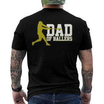 Baseball Dad Of Ballers Men's Back Print T-shirt | Mazezy CA