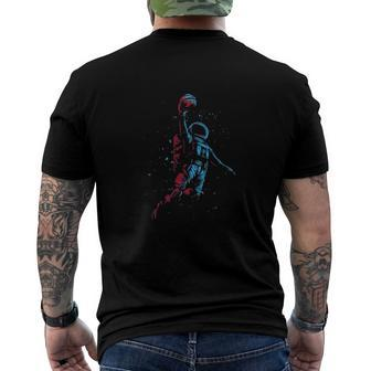 For A Basketball Player Astronaut Basket Dunk Stars Men's Back Print T-shirt | Mazezy