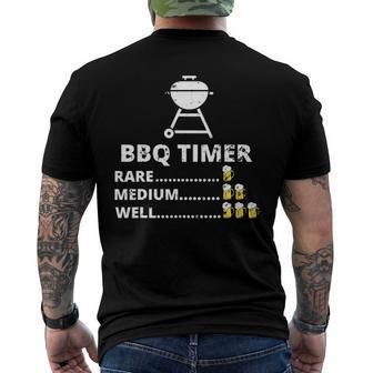 Bbq Timer Barbecue Grill Grilling Men's Back Print T-shirt | Mazezy