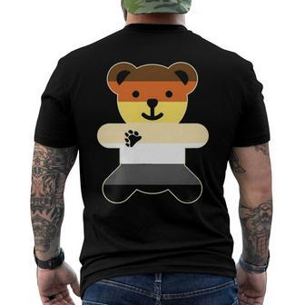 Bear Brotherhood Flag Bear Gay Pride Men's Back Print T-shirt | Mazezy