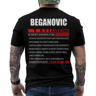 Beganovic Fact Fact T Shirt Beganovic Shirt Name Beganovic Fact Men's T-Shirt Back Print - Seseable