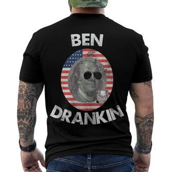 Ben Drankin 4Th Of July Beer Party Men's T-shirt Back Print - Seseable