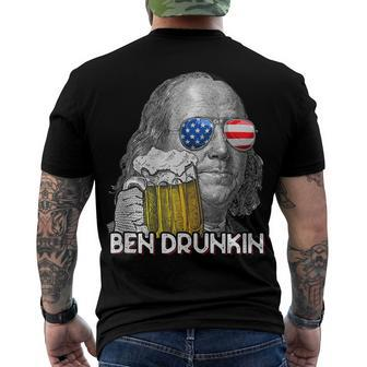 Ben Drankin Drunking 4Th Of July Beer Men Woman Men's T-shirt Back Print - Seseable