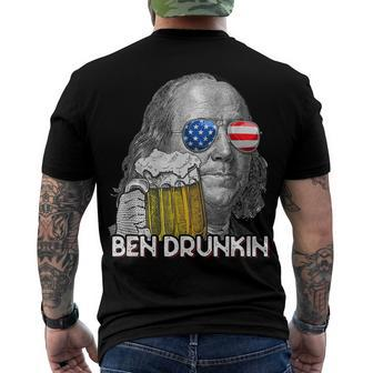 Ben Drankin Drunking 4Th Of July Beer Men Woman V4 Men's T-shirt Back Print - Seseable