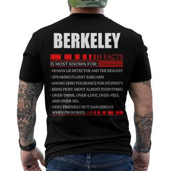 Berkeley Fact Fact T Shirt Berkeley Shirt Name Berkeley Fact Men's T-Shirt Back Print - Seseable