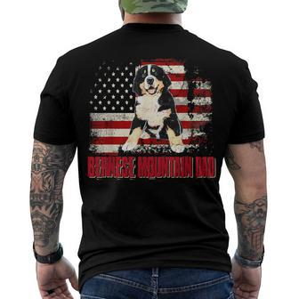 Bernese Mountain Dad American Flag 4Th Of July Dog Lovers V2 Men's T-shirt Back Print - Seseable