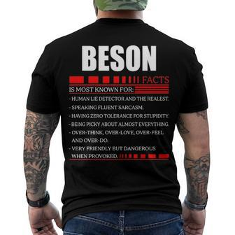 Beson Fact Fact T Shirt Beson Shirt Name Beson Fact Men's T-Shirt Back Print - Seseable