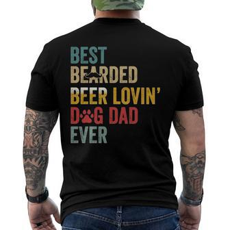 Best Bearded Beer Lovin’ Dog Dad Ever-Best For Dog Lovers Men's Back Print T-shirt | Mazezy AU