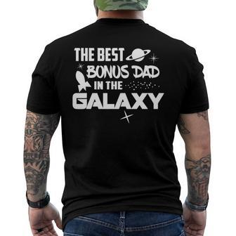 Mens The Best Bonus Dad In The Galaxy Sci Fi Tee Men's Back Print T-shirt | Mazezy