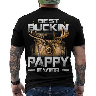 Best Buckin Pappy Ever Deer Hunting Bucking Father Men's Crewneck Short Sleeve Back Print T-shirt - Monsterry