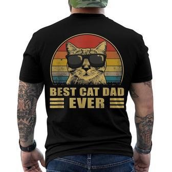 Best Cat Dad Ever Bump Fit Fathers Day Daddy For Men Men's Back Print T-shirt | Mazezy