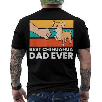 Best Chihuahua Dad Ever Cute Chihuahuas Men's Crewneck Short Sleeve Back Print T-shirt - Monsterry UK